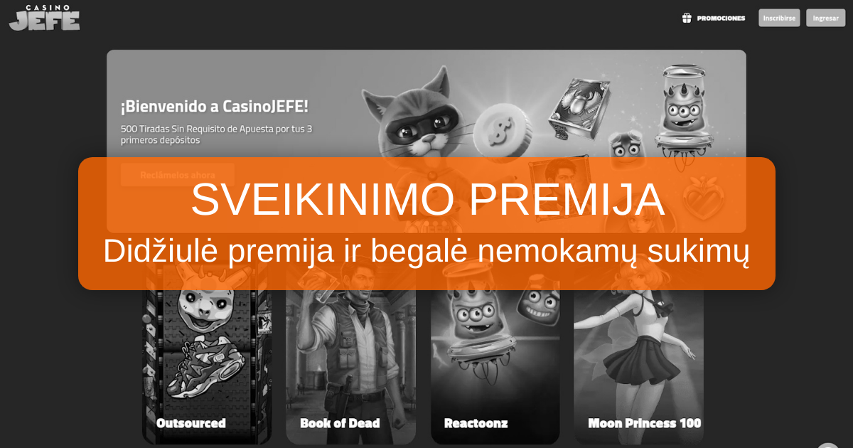 CasinoJefe kazino Lietuvos žaidėjams